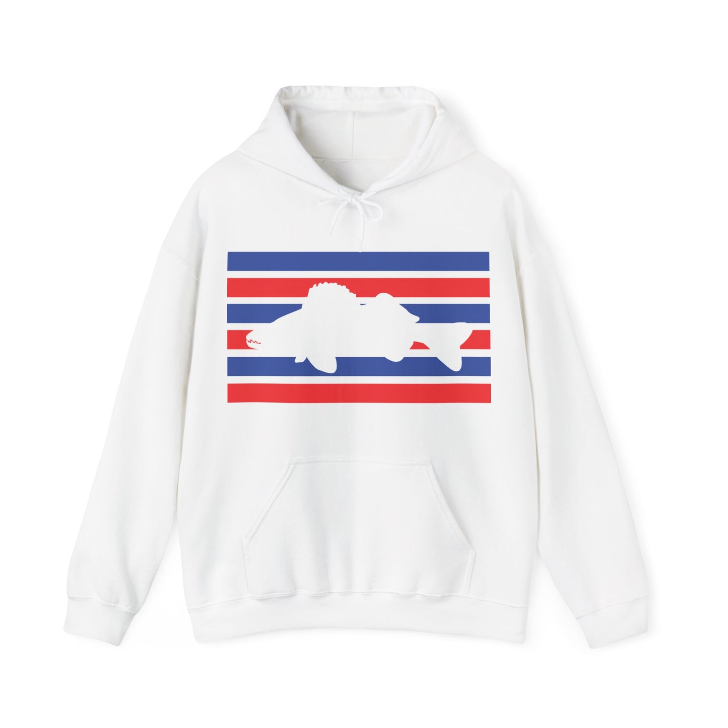 Walleye Hoodie Red White and Blue