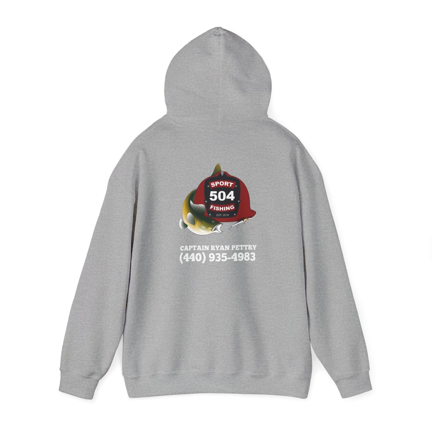 504 Sportfishing Red Logo Hooded Sweatshirt