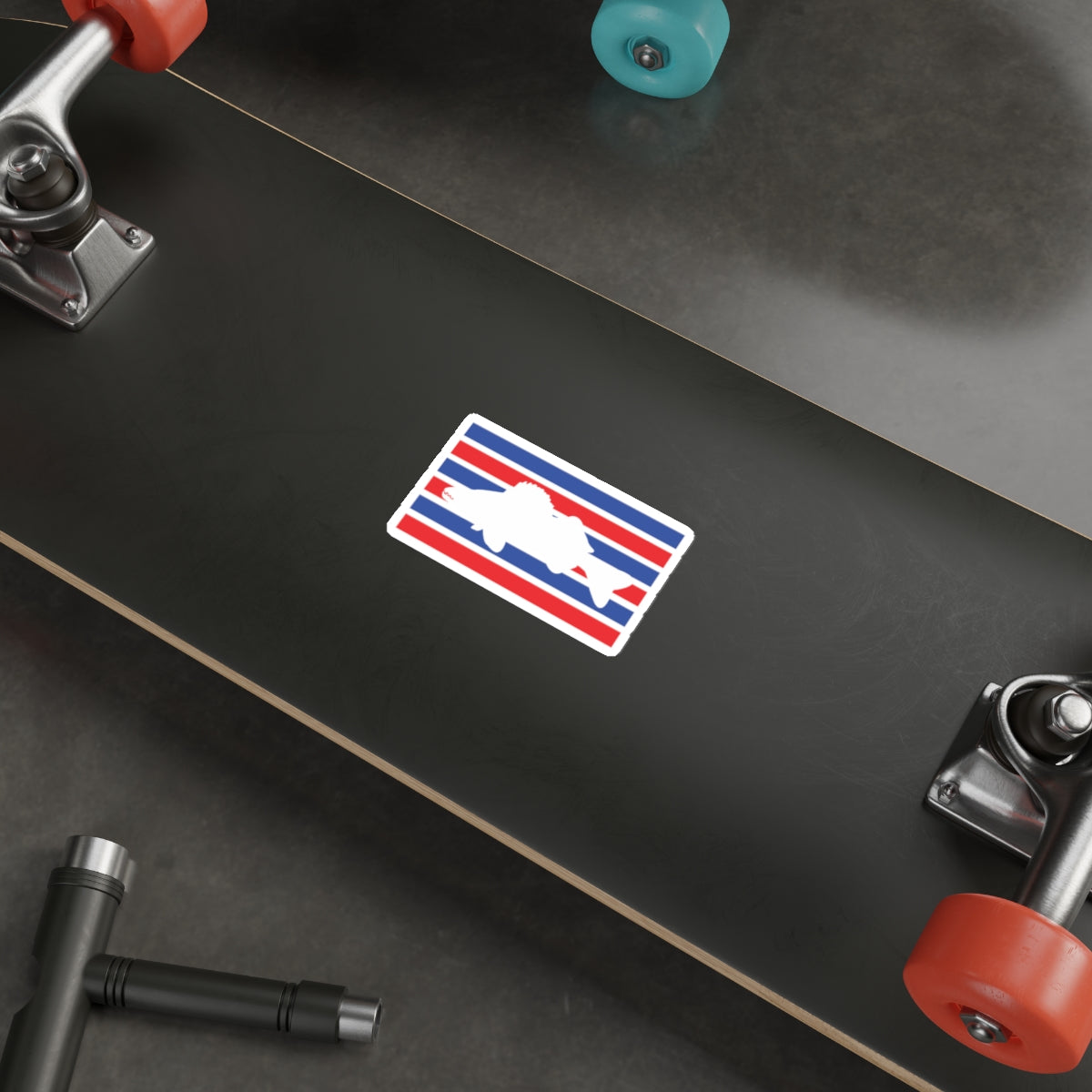 Red White and Blue Walleye Sticker