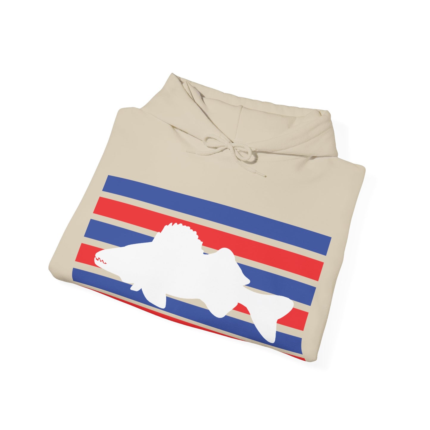 Walleye Hoodie Red White and Blue