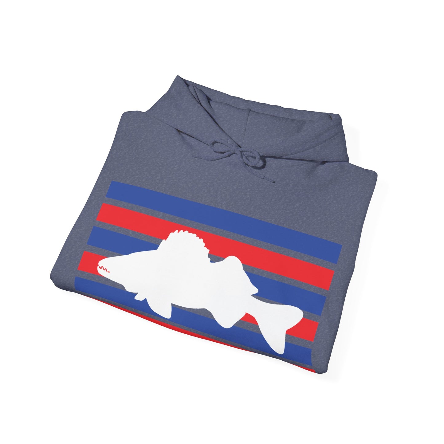 Walleye Hoodie Red White and Blue