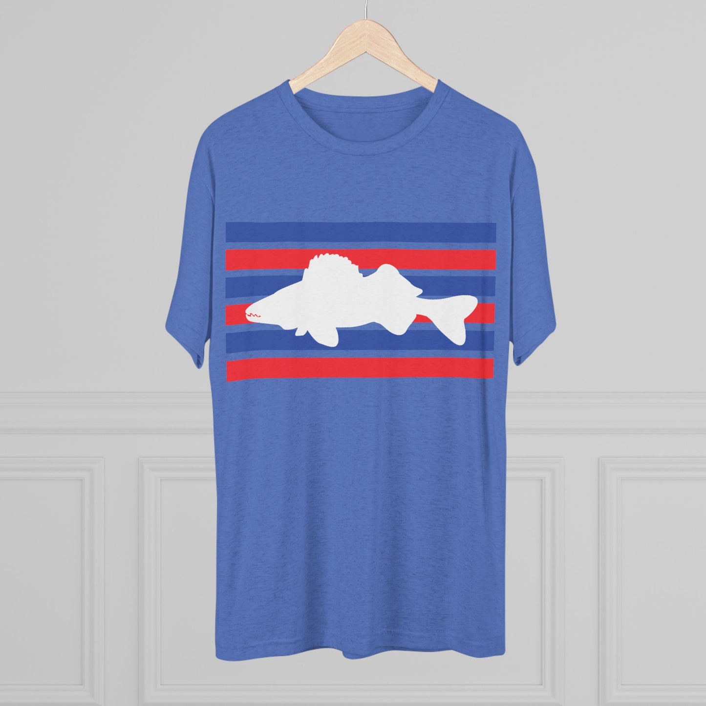 Walleye Tee Shirt Red White and Blue