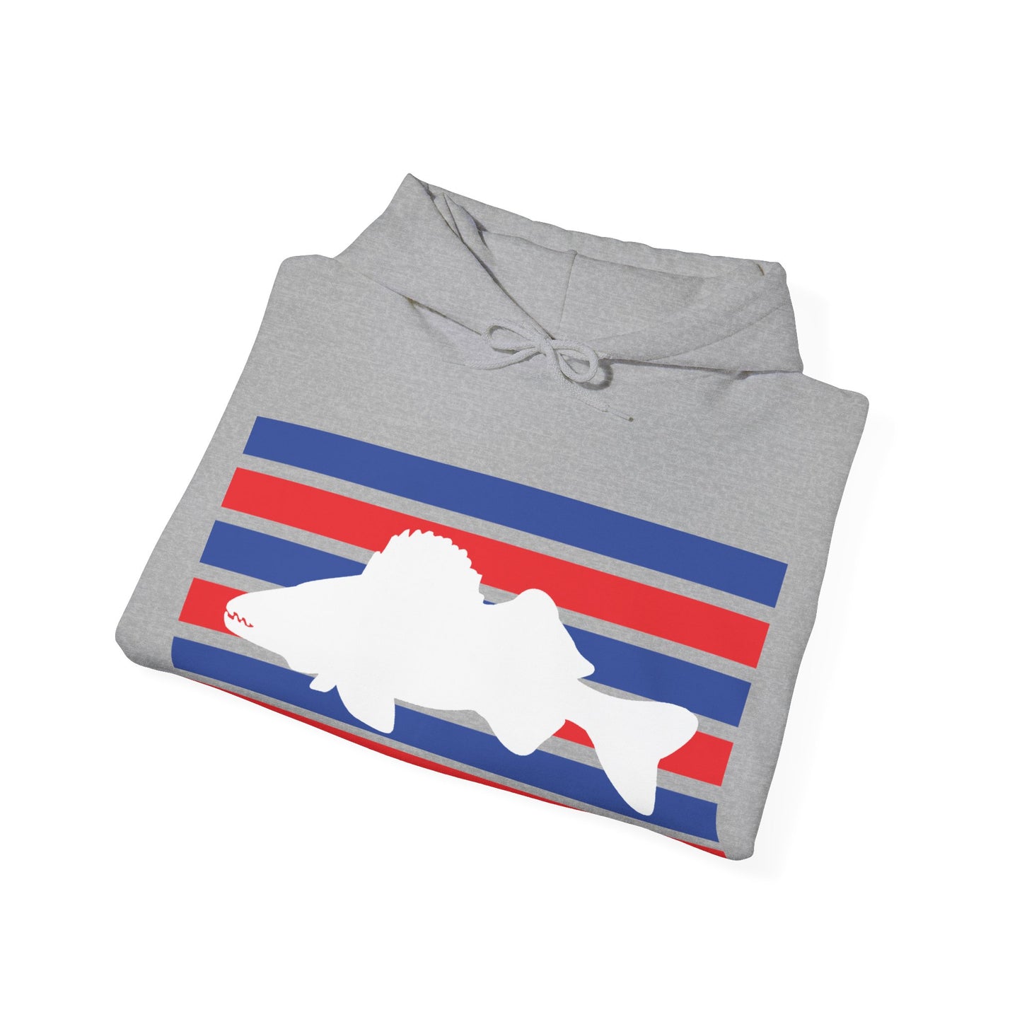 Walleye Hoodie Red White and Blue
