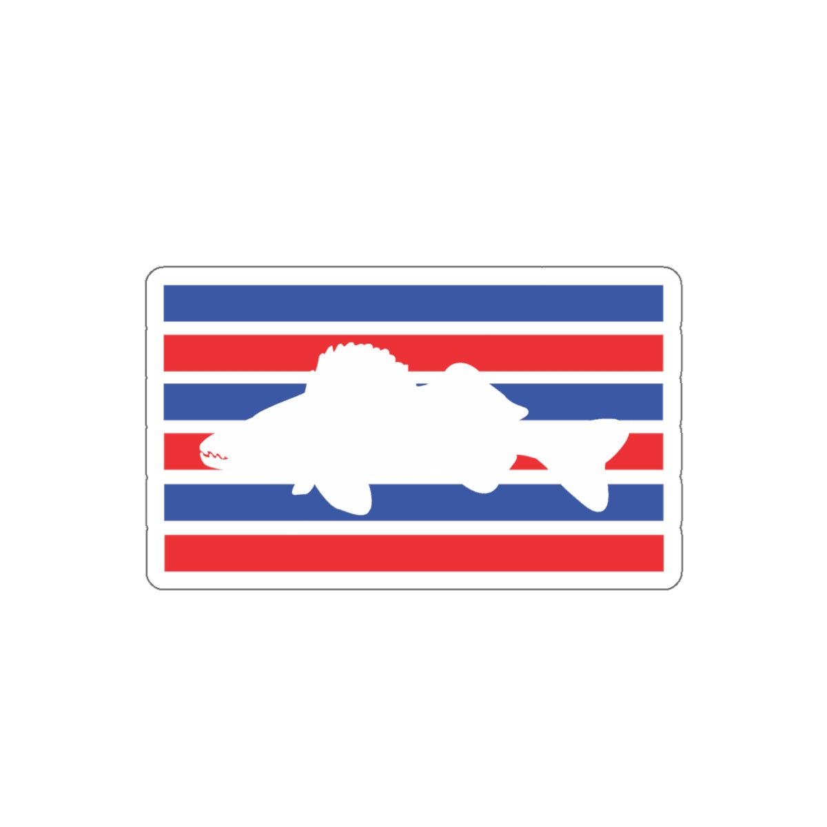 Red White and Blue Walleye Sticker