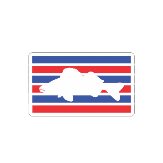 Red White and Blue Walleye Sticker