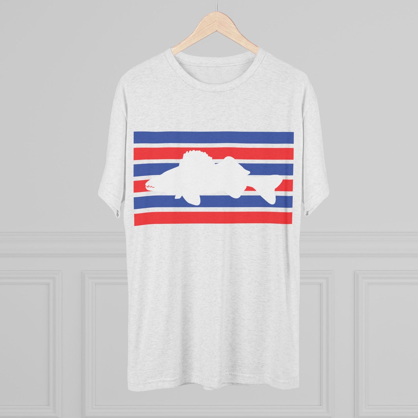 Walleye Tee Shirt Red White and Blue
