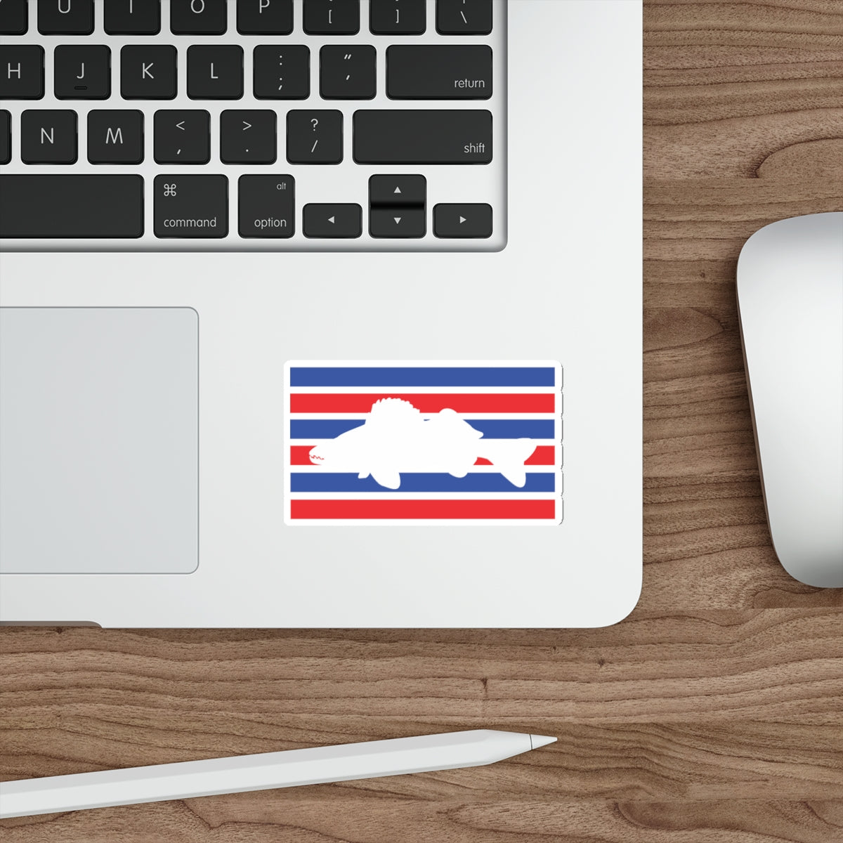 Red White and Blue Walleye Sticker