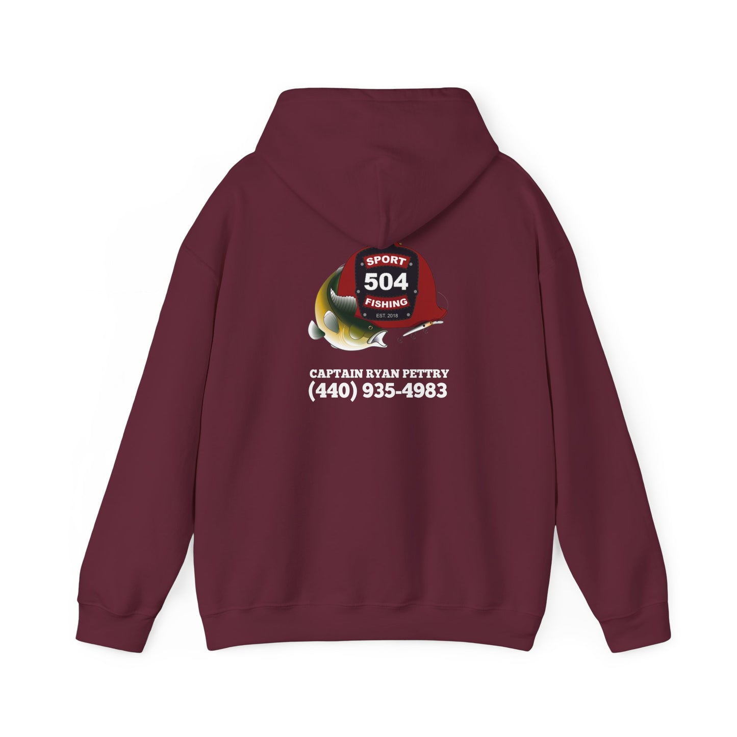 504 Sportfishing Red Logo Hooded Sweatshirt