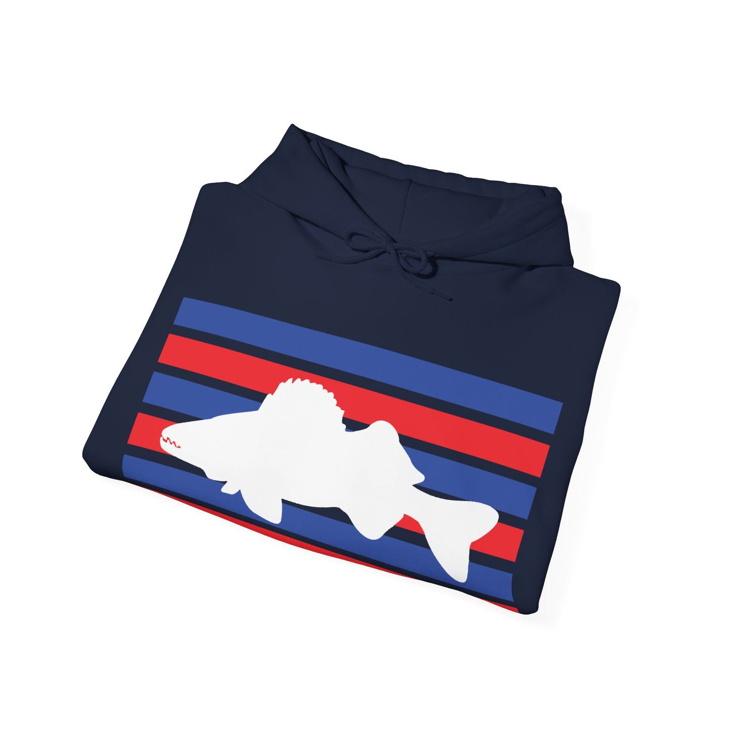 Walleye Hoodie Red White and Blue