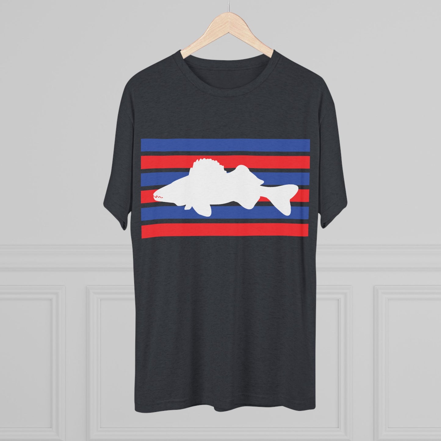 Walleye Tee Shirt Red White and Blue