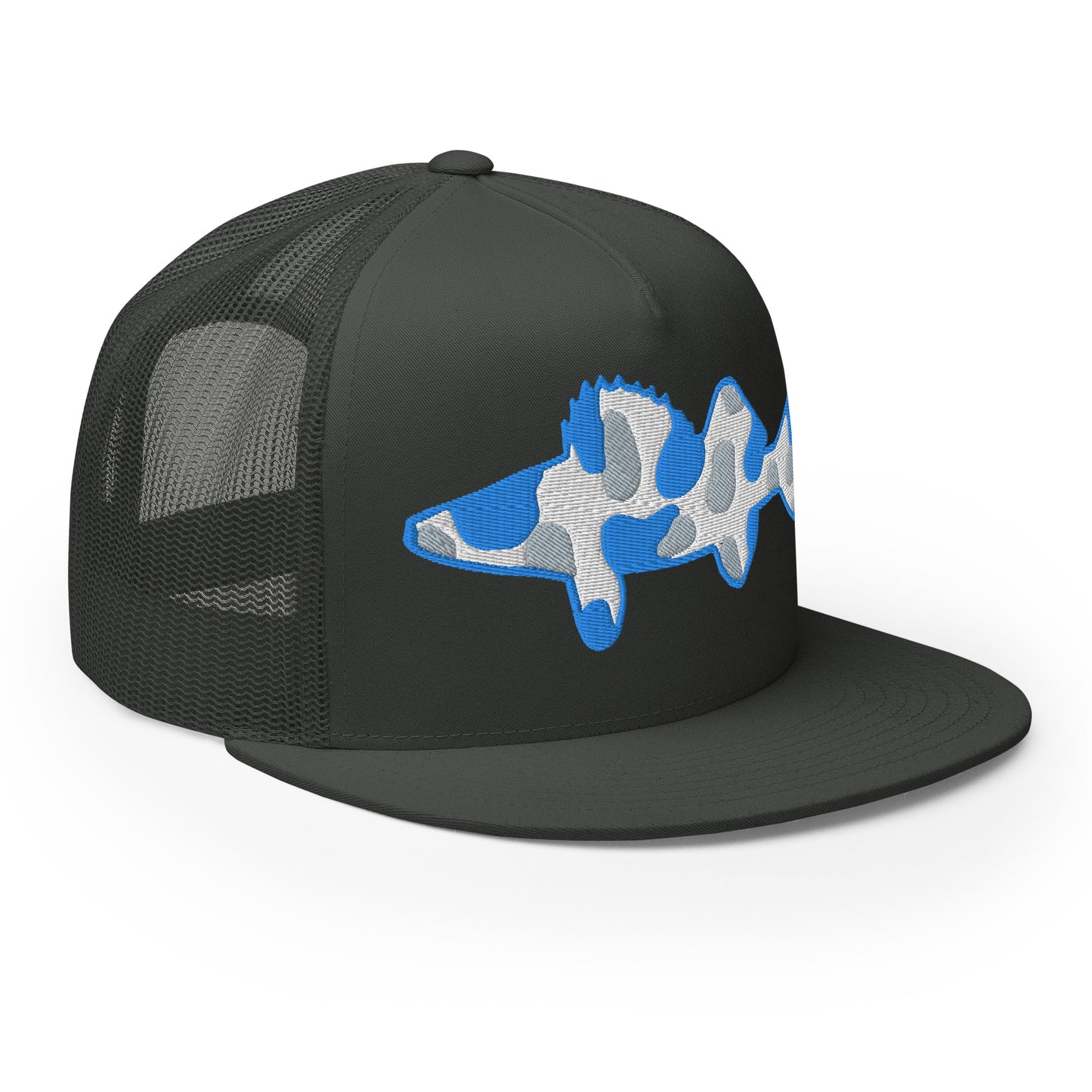 Camo Walleye 5 Panel Trucker Cap