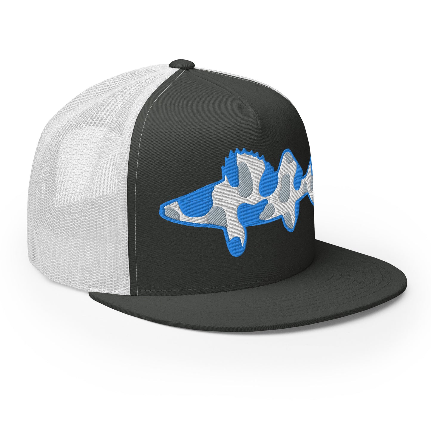 Camo Walleye 5 Panel Trucker Cap
