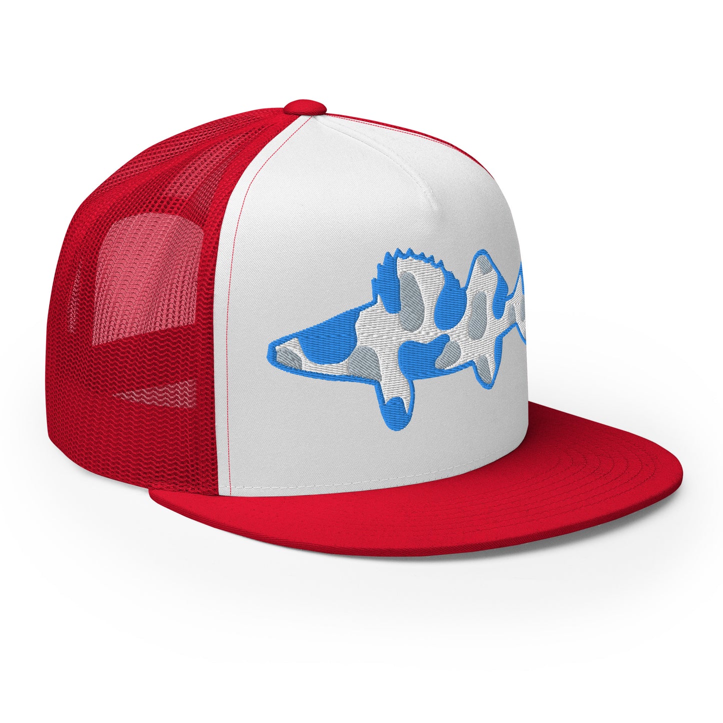Camo Walleye 5 Panel Trucker Cap