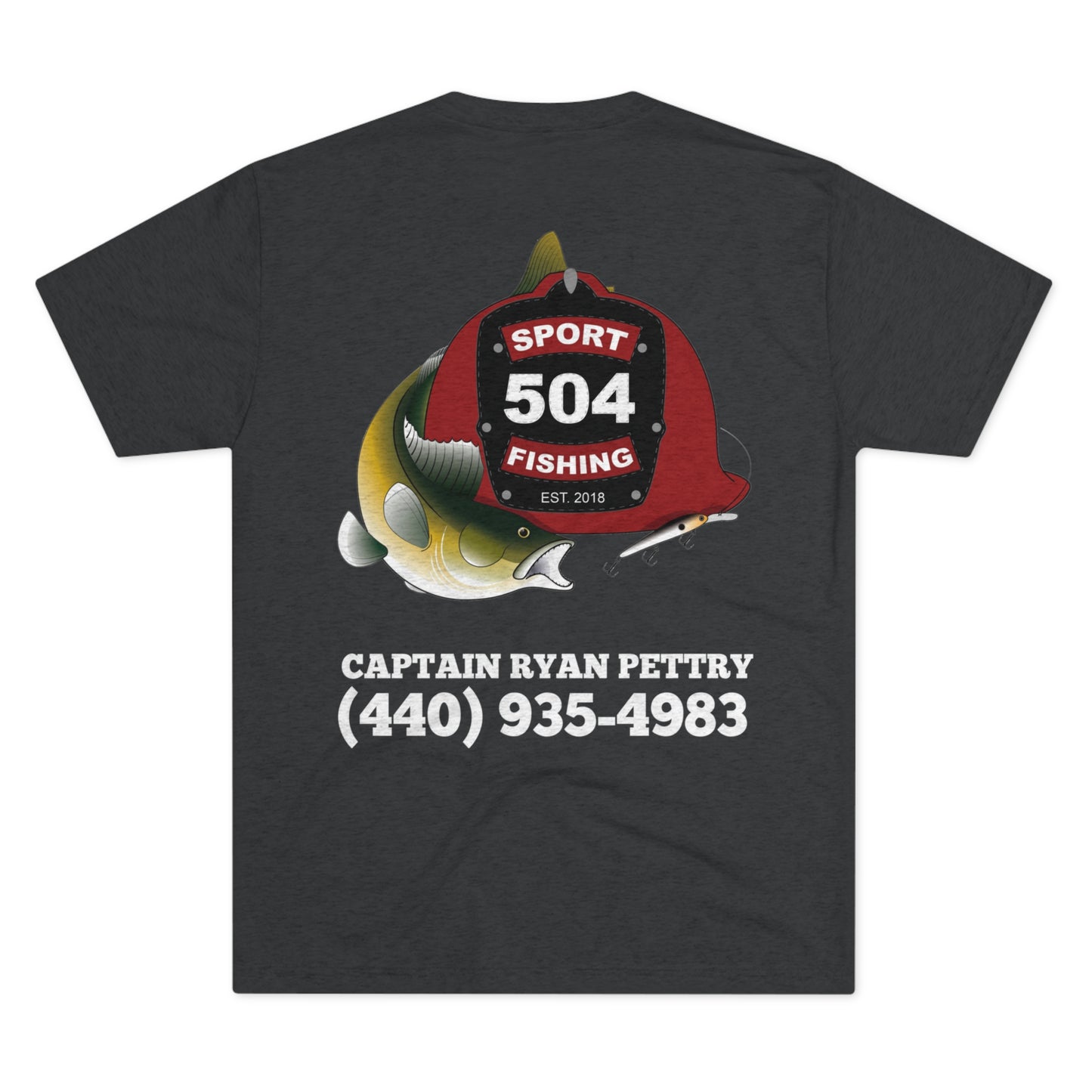 504 Sportfishing Red Logo Crew Tee