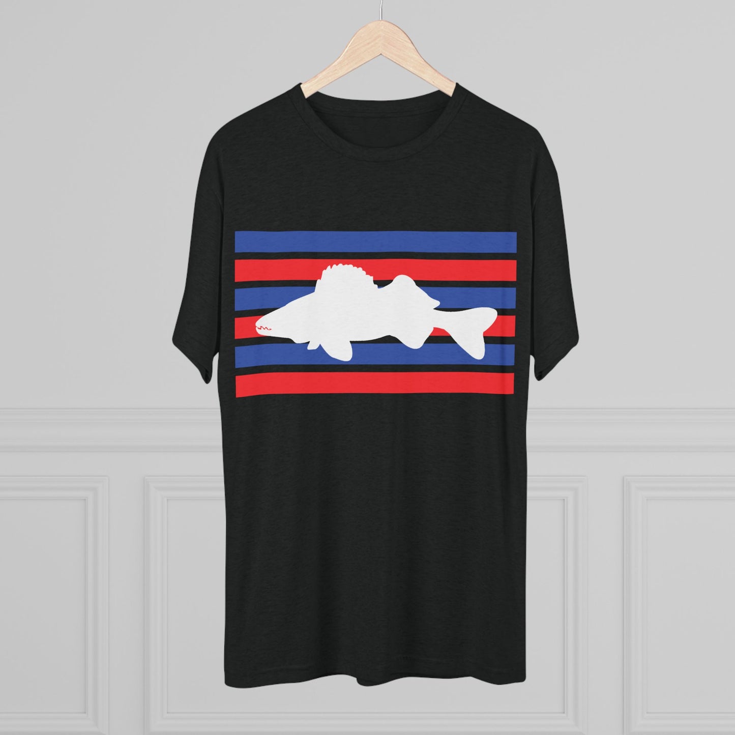 Walleye Tee Shirt Red White and Blue