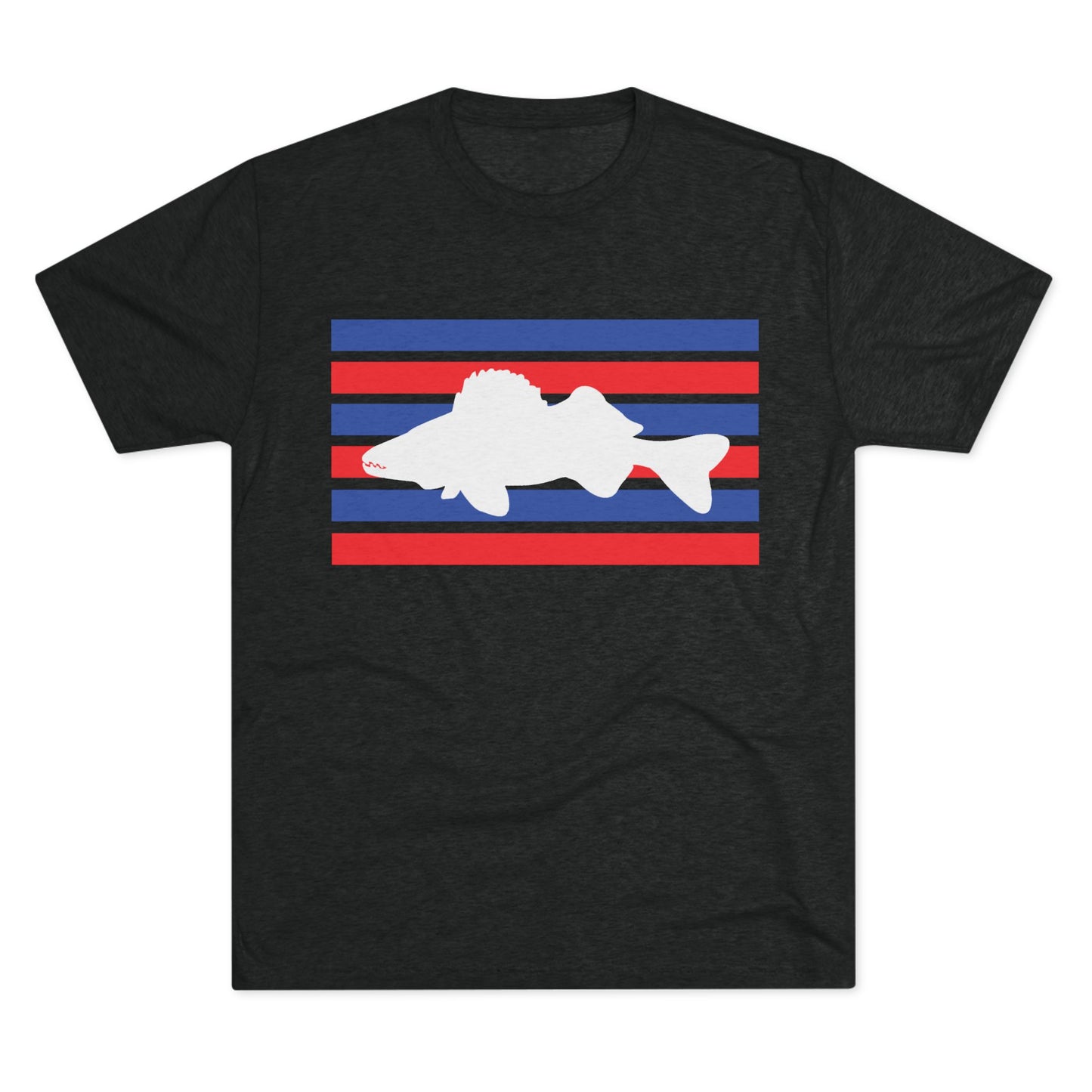 Walleye Tee Shirt Red White and Blue