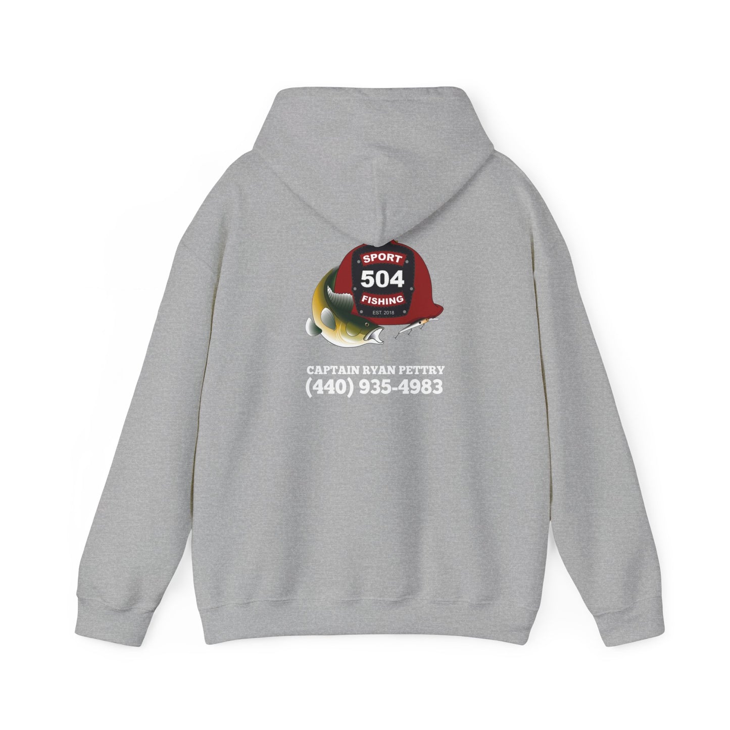 504 Sportfishing Red Logo Hooded Sweatshirt