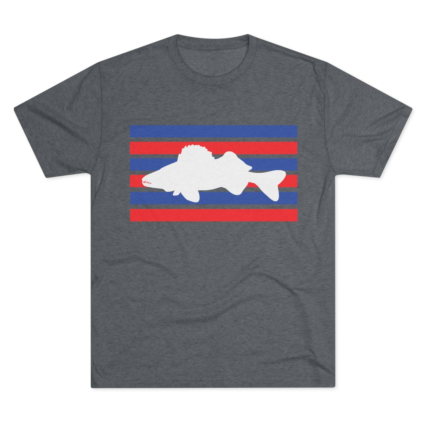 Walleye Tee Shirt Red White and Blue