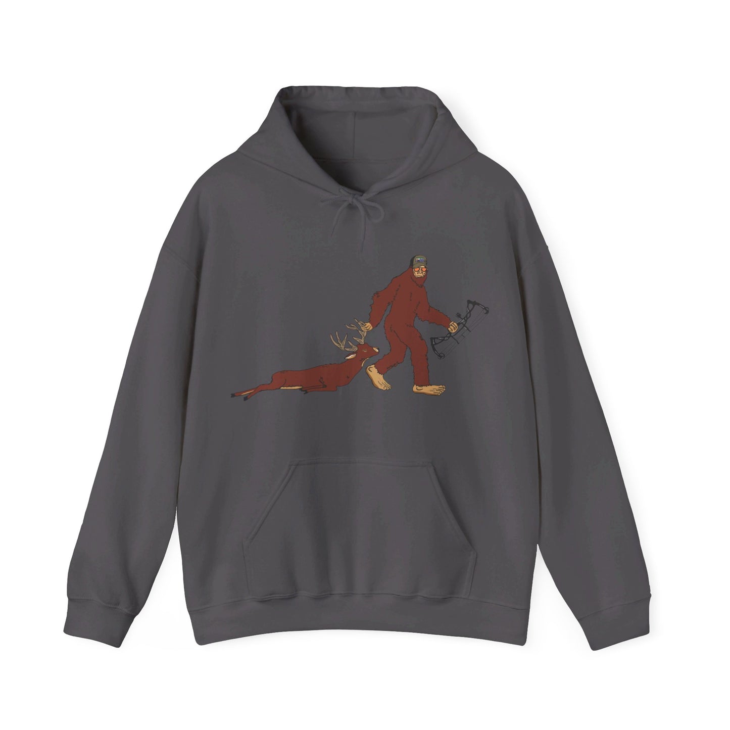 Bigfoot Dragging a Buck Hoodie