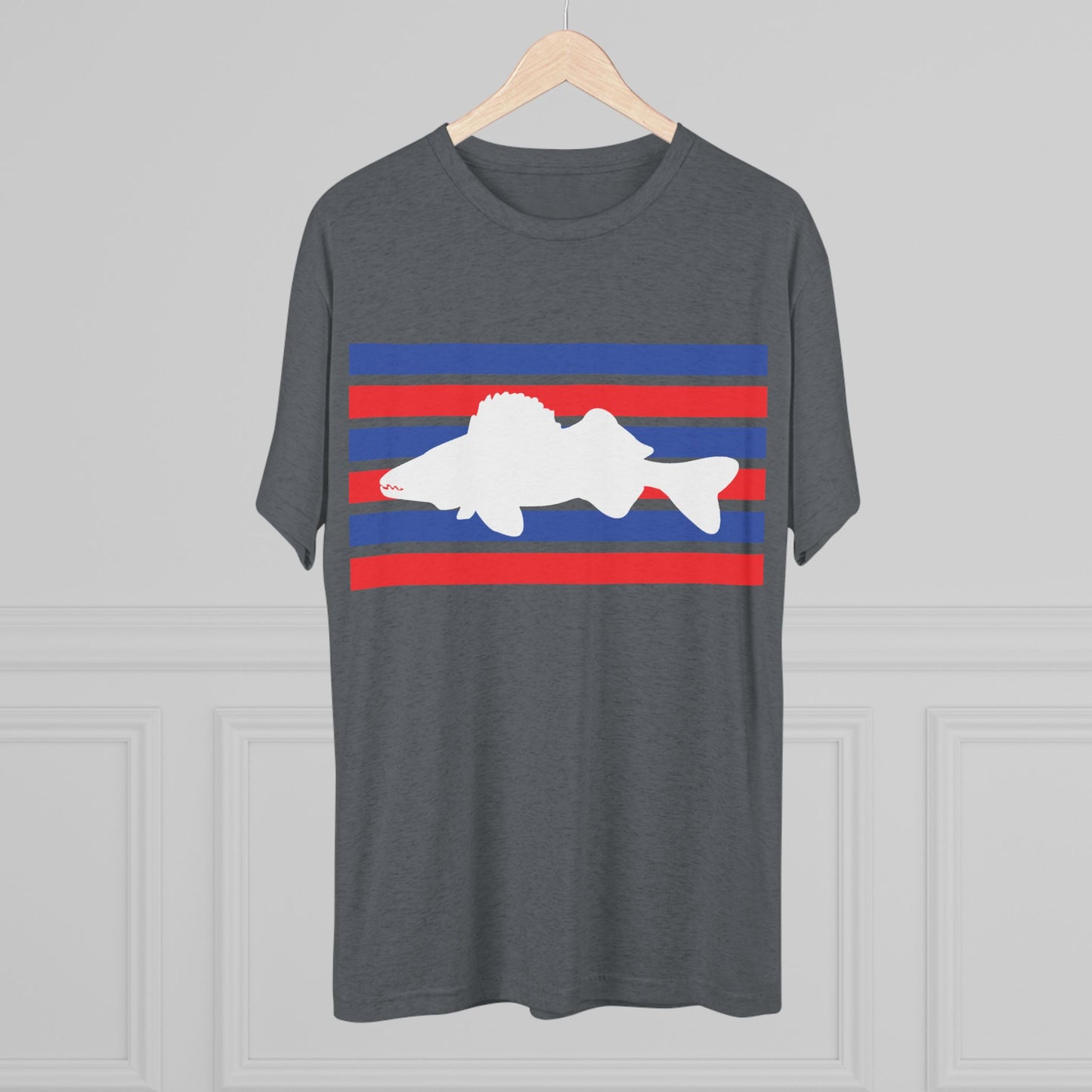 Walleye Tee Shirt Red White and Blue