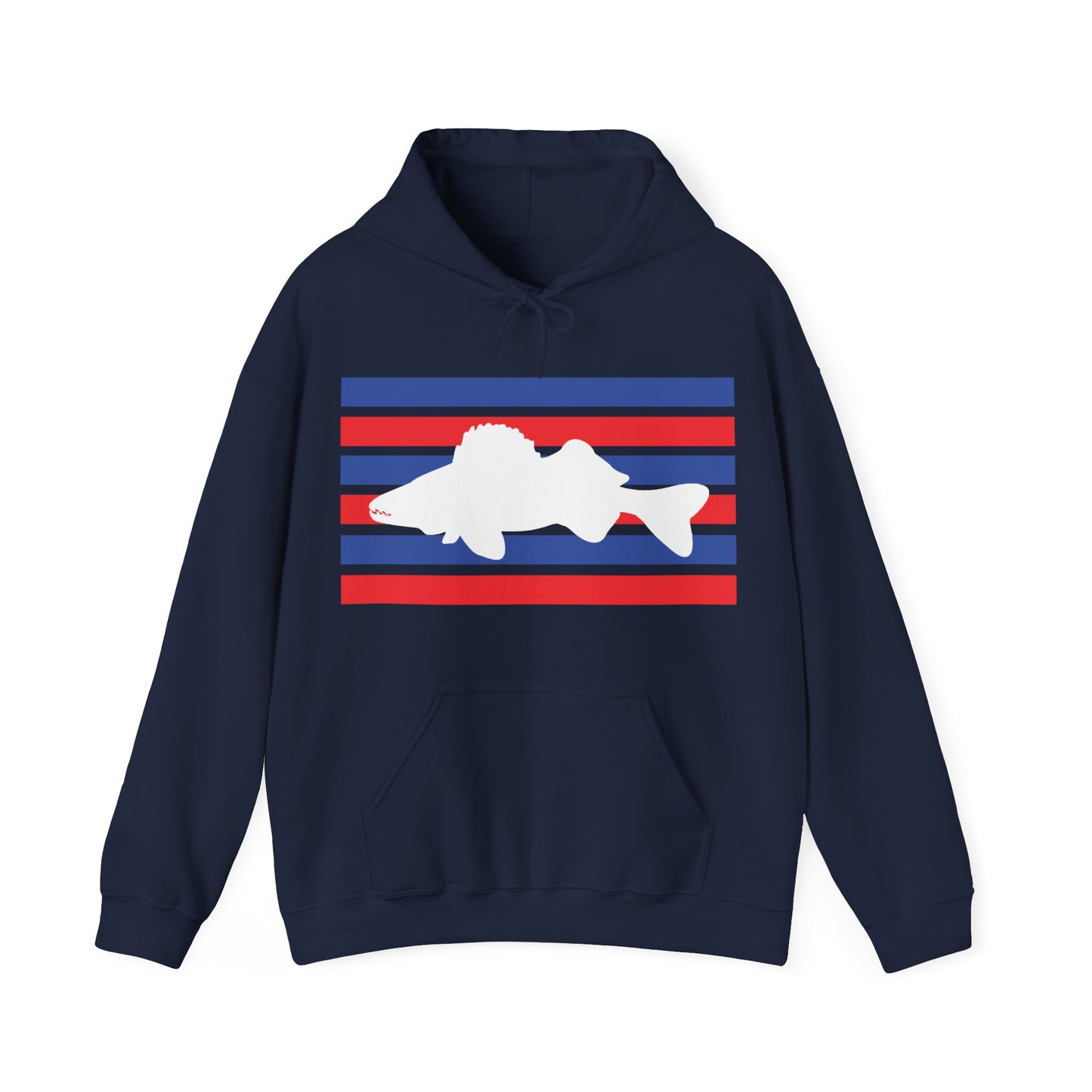 Walleye fishing lake erie usa red white and blue 