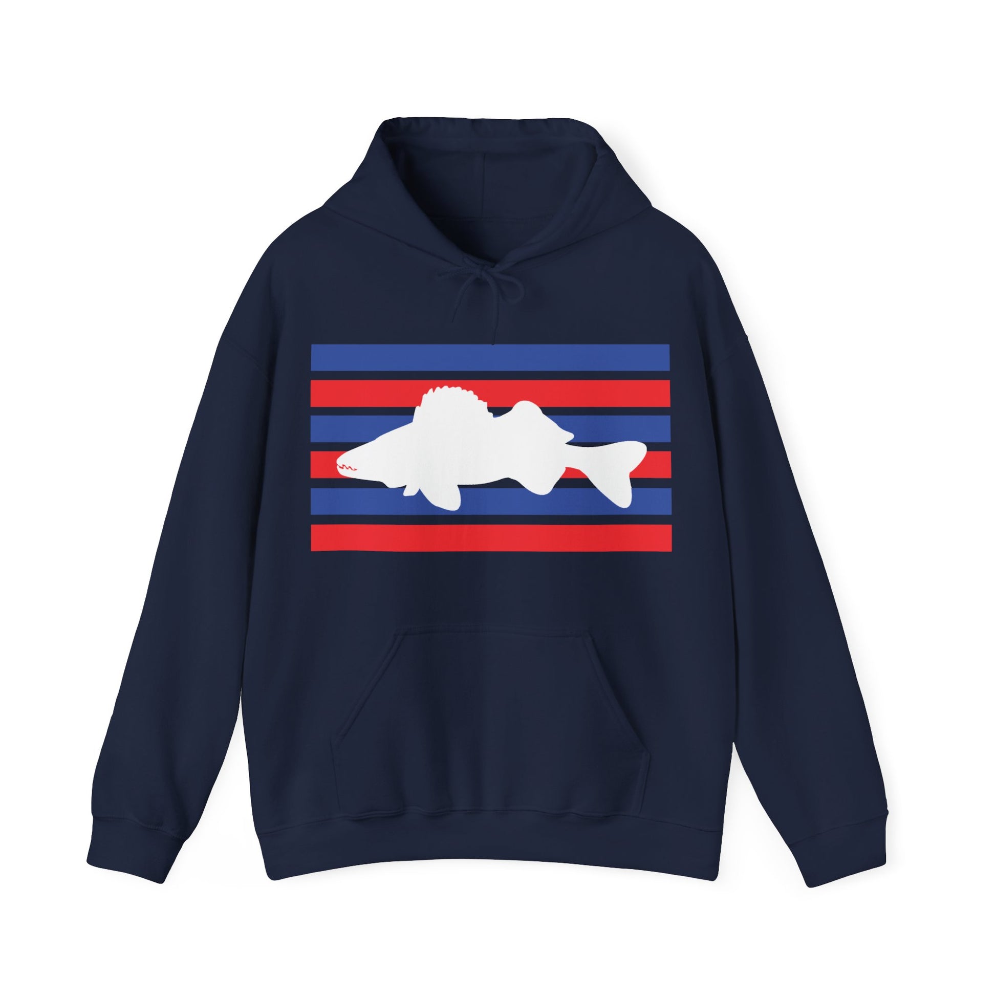 Walleye fishing lake erie usa red white and blue 