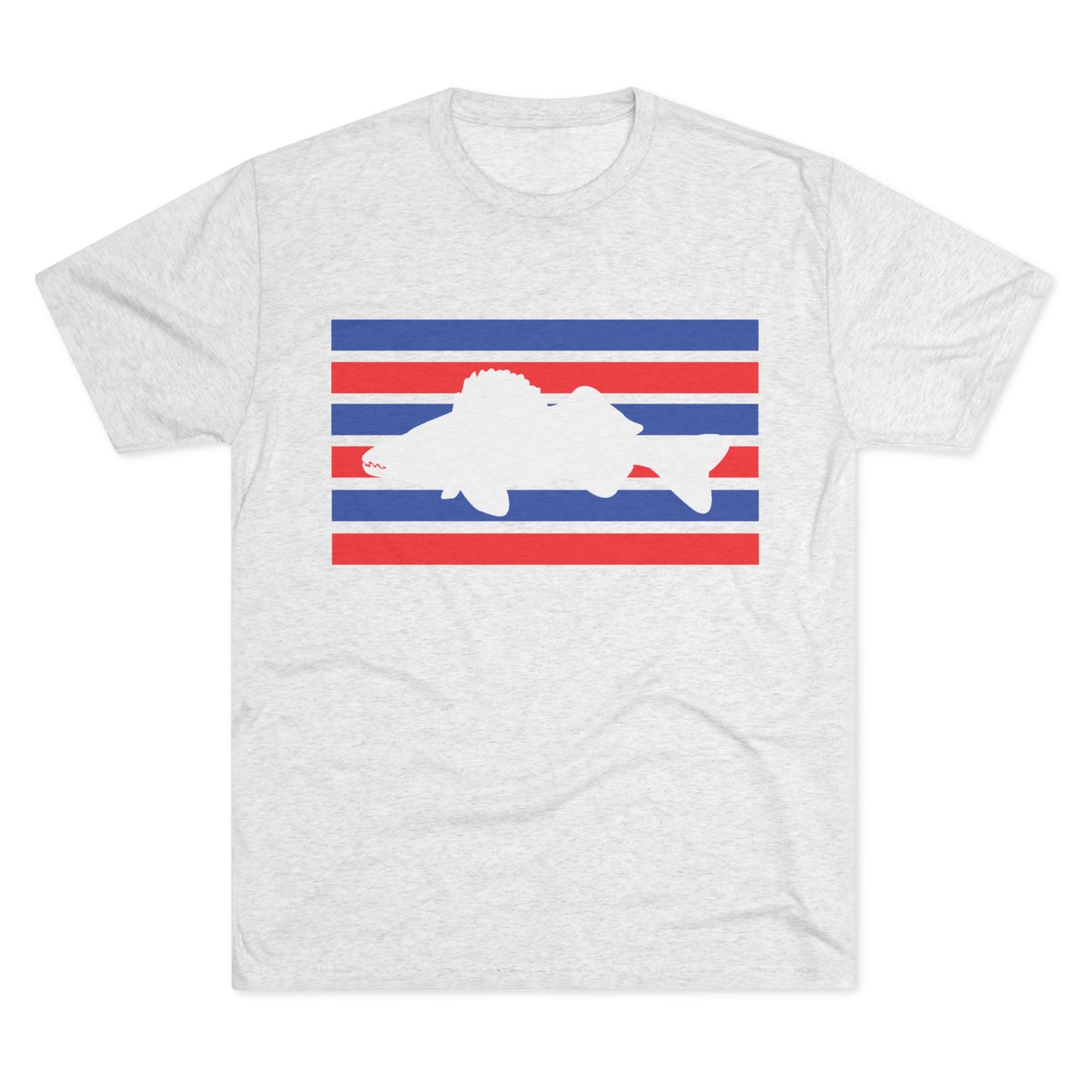 red white and blue crew tee USA walleye fishing lake erie 
